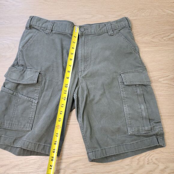 Carhartt Cargo Shorts Mens Size 36 Green Canvas Relaxed Fit Work Casual Utility - Picture 6 of 11